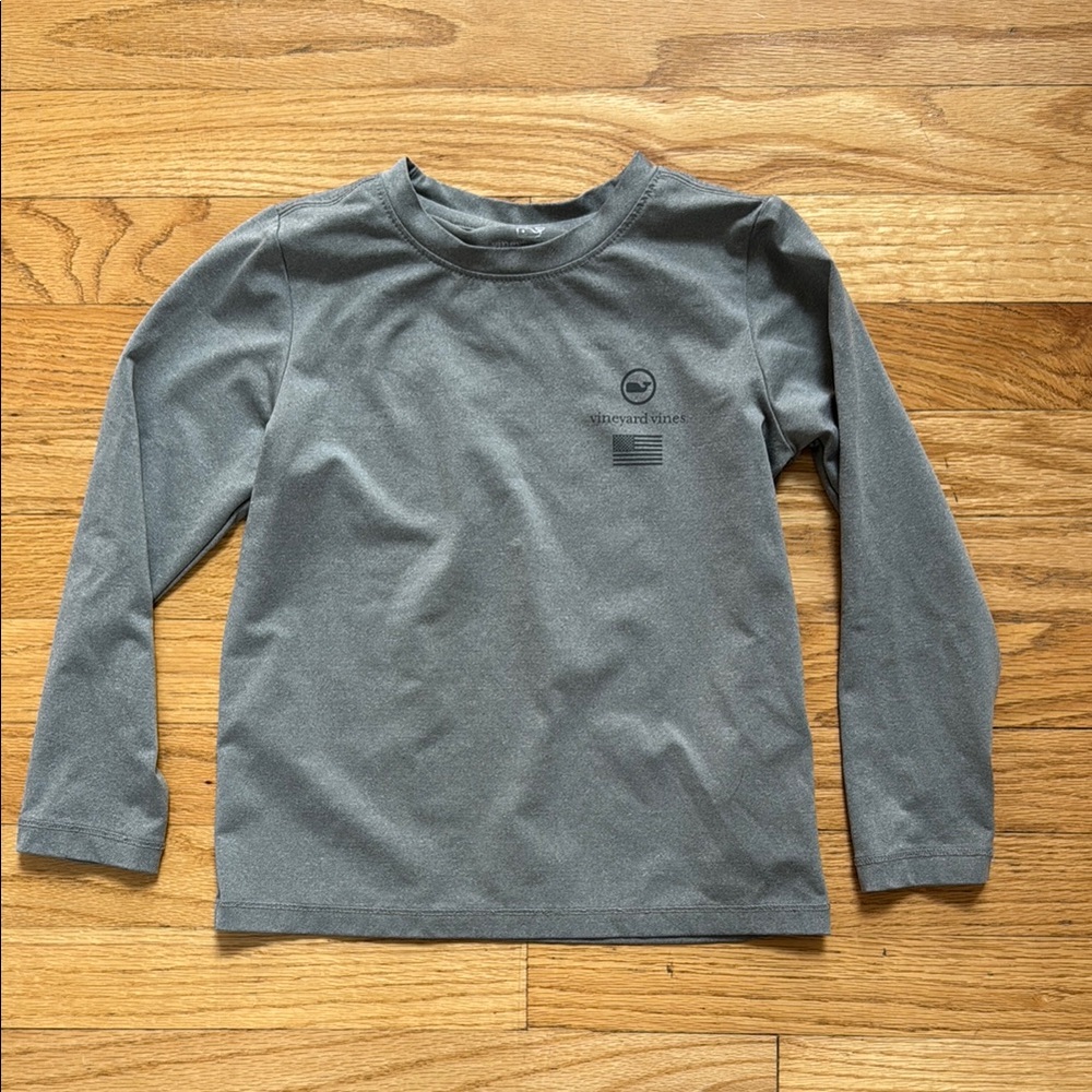 Vineyard Vines Boys Long Sleeve Shirt American Flag 4T